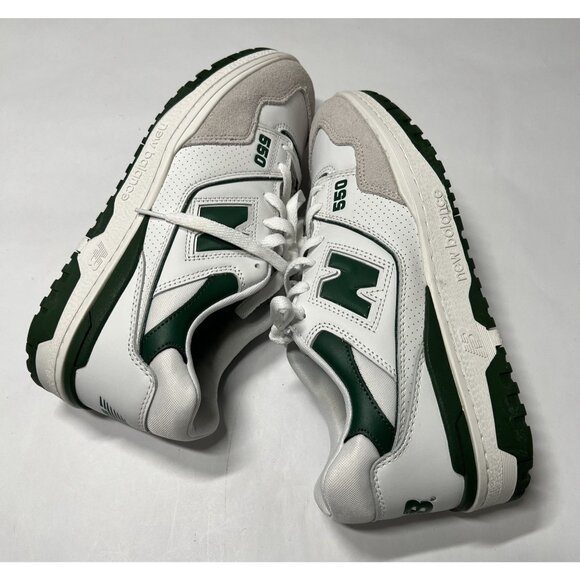 New Balance 550 Sneakers in White Green - Picture 6 of 10